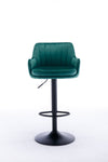 Chic Green Adjustable Bar Stools - Perfect for Kitchen or Pub