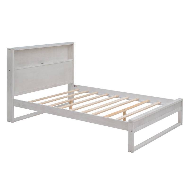 Chic Storage Platform Bed with USB & Sockets