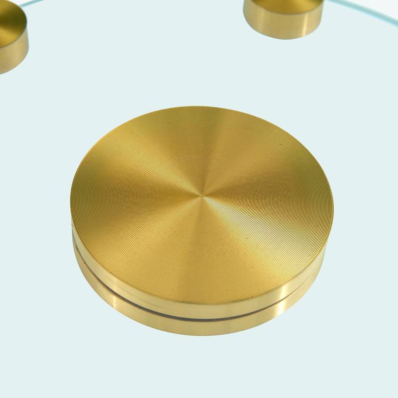 Gold Touch Rotating Glass Tray