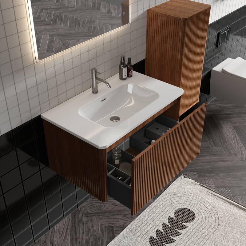 Plumbing-Friendly Vanity Drawer Solution