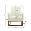 Comfy Rocking Chair with Wooden Legs