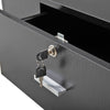 Chic Black Barber Station with Lockable Storage