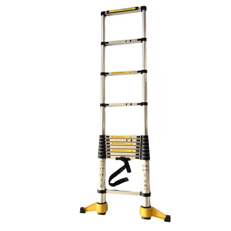 Versatile Telescopic Ladder with Rotating Stabilizer and Magnetic Tool Holder