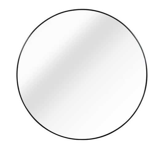 Chic Round Black Bathroom Mirror