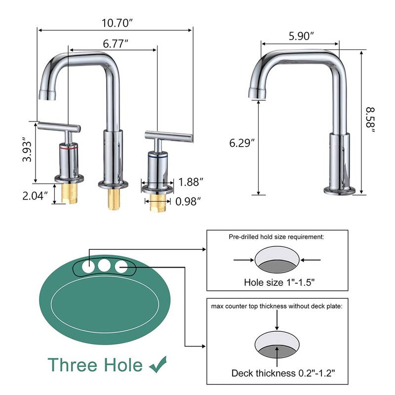 Sleek Chrome Widespread Bathroom Faucet with Pop-Up Drain
