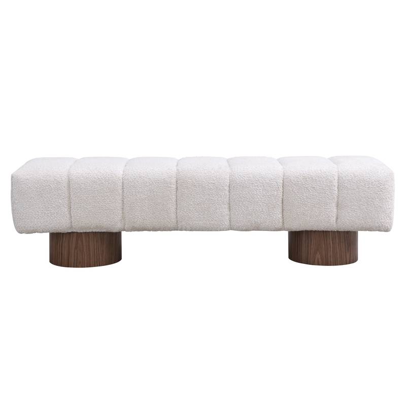 Cozy Faux Fur Dining Bench