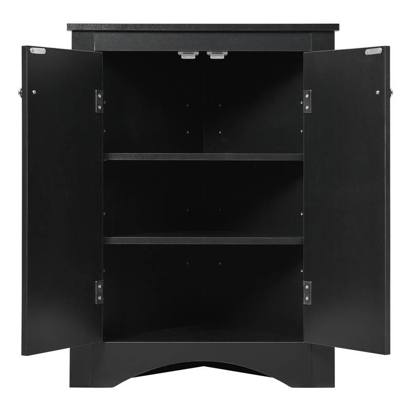 Chic Black Triangle Storage Cabinet for Home & Kitchen