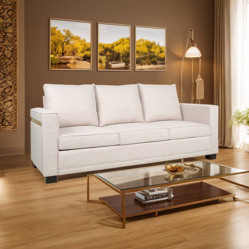 Cozy Contemporary Beige Sofa