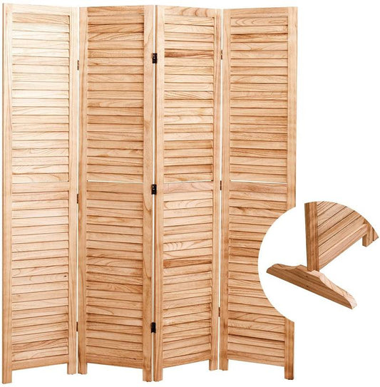 Natural Wood Folding Room Divider