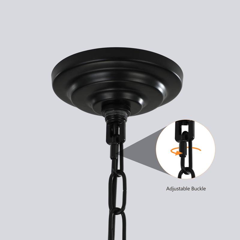 Chic Black Lantern Pendant Chandelier