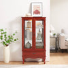 Illuminated Cherry Wine Display Cabinet