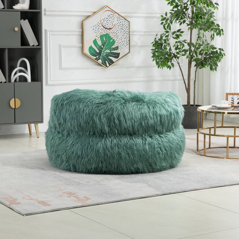 ChillNest Bean Bag Chair with Ottoman - Relax in Style! (Mint Green)
