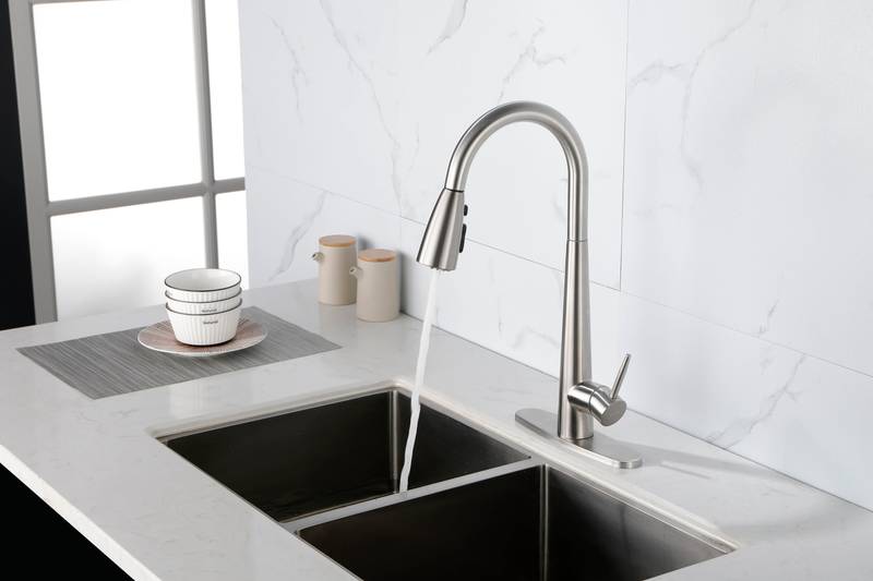 Sleek Pull-Down Kitchen Faucet