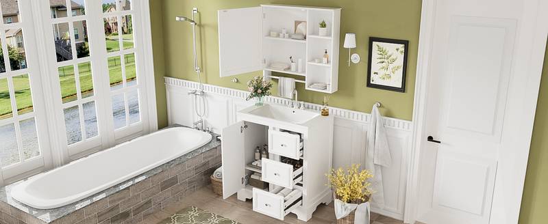 Elegant Modern Bathroom Vanity Set