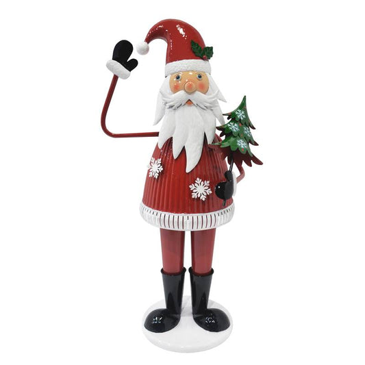 Waving Santa with Christmas Tree