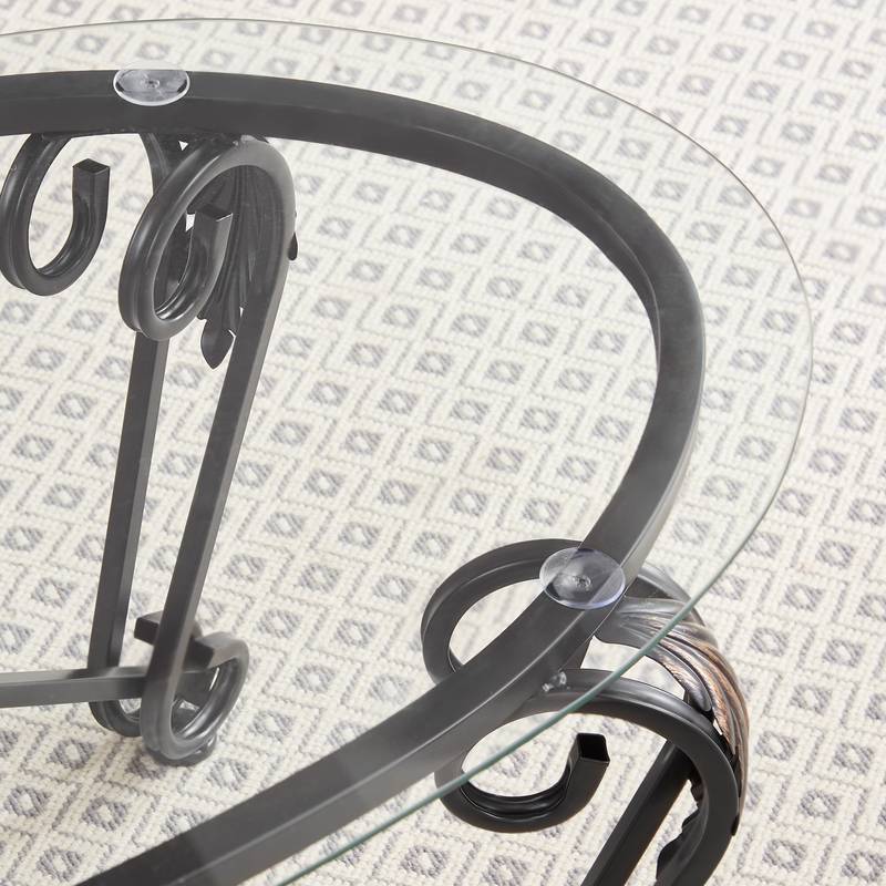 Rustic Chic Glass Coffee Table Trio