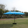 Blue Double-Sided Patio Umbrella - Spacious & Stylish Shade Solution!