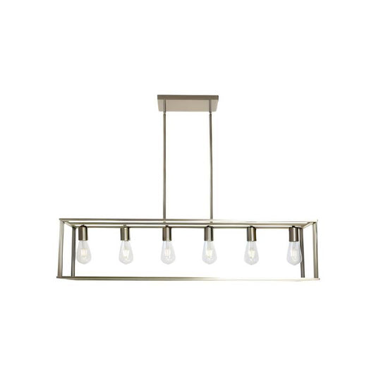 Farmhouse Chic Metal Cage Chandelier