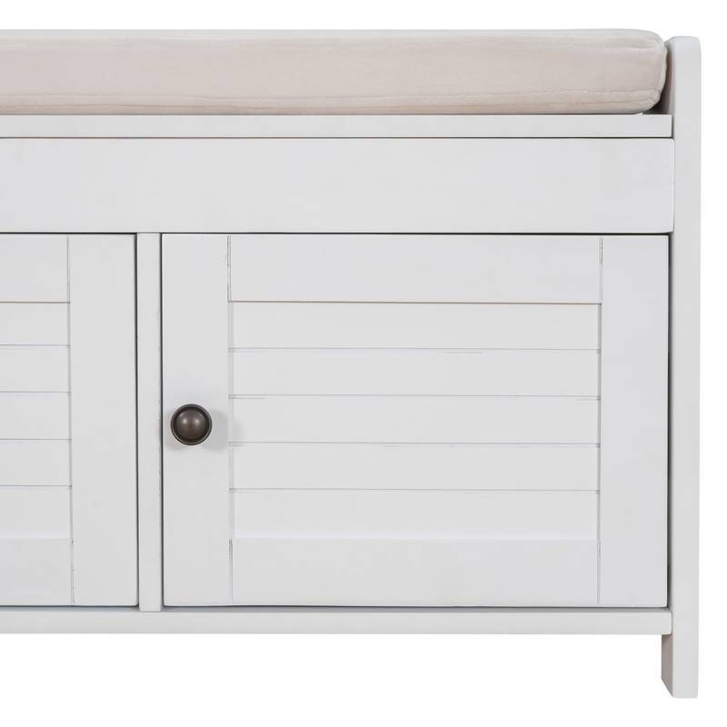 Chic Storage Bench with Cushion and Hidden Space
