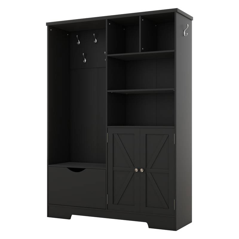 Chic Hallway Organizer with Bench and Storage