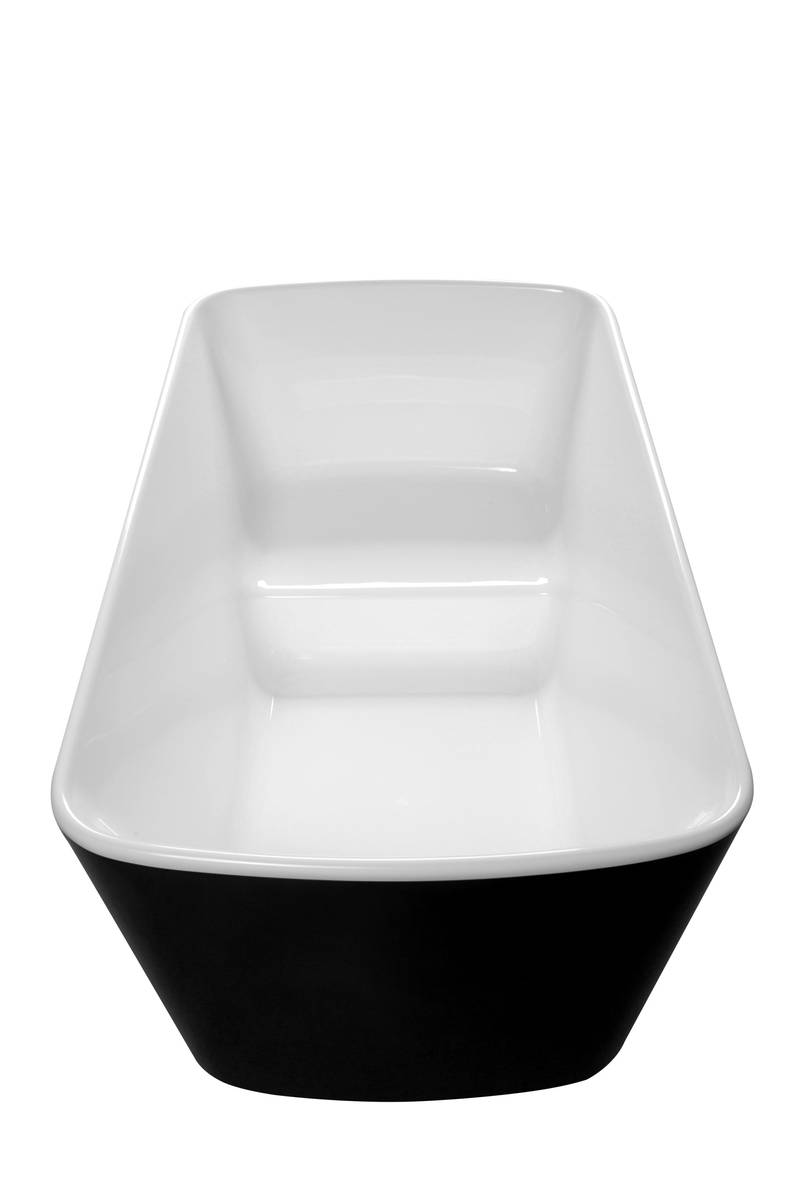 Sleek Black Square Soaking Tub: Japanese Design for Ultimate Relaxation