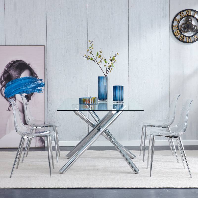 Clear Chic Dining Chairs Set