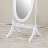Elegant White Cheval Mirror in Queen Anna Style