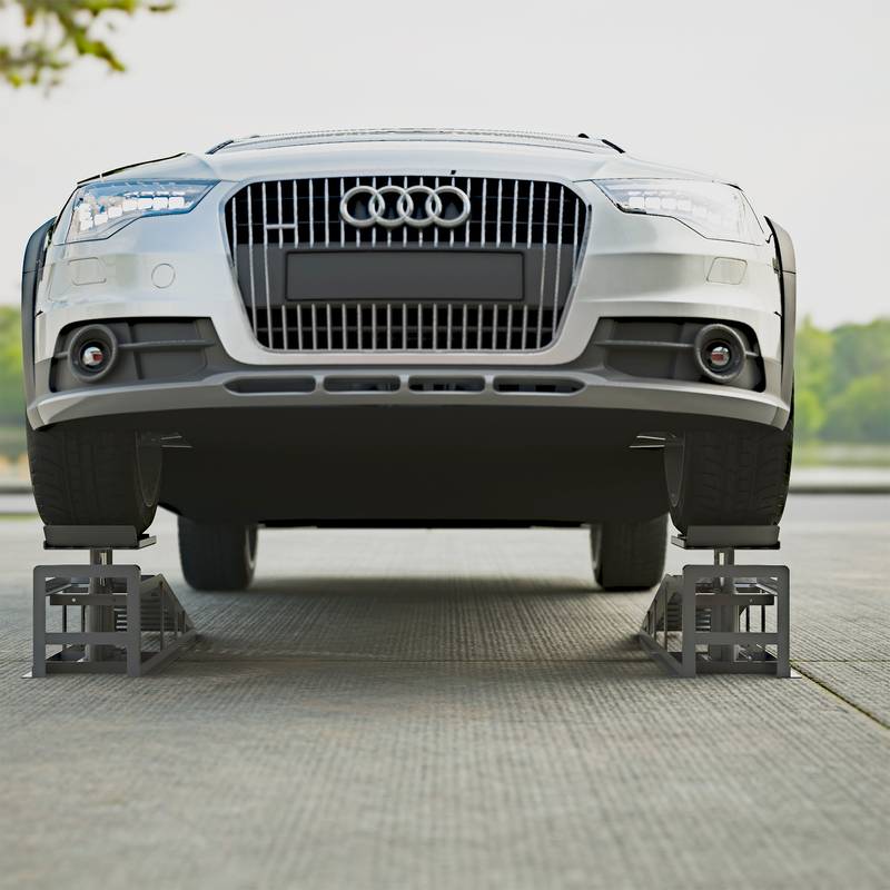 Heavy-Duty Hydraulic Car Ramps - Perfect for Easy Lifting!