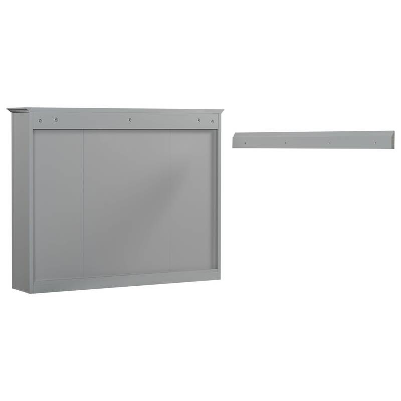 Sleek Wall-Mounted Mirror Cabinet with Open Shelves