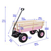 All-Terrain Garden Wagon with Wood Railing