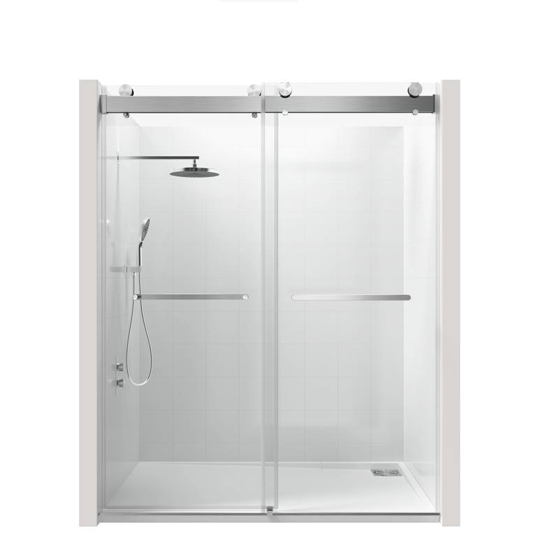 Sleek Sliding Frameless Shower Door with Soft-Close Glass