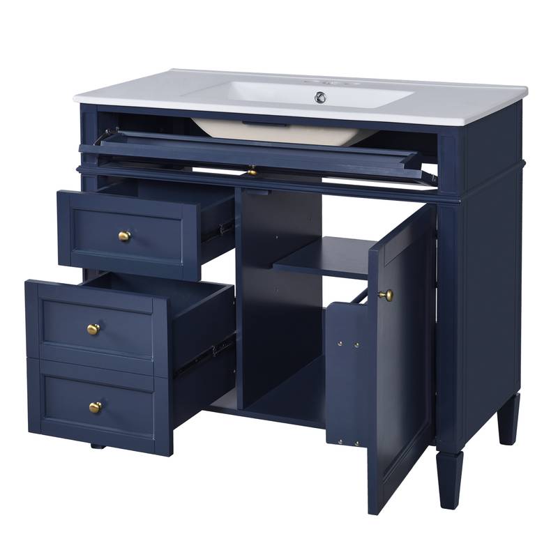 Chic Bathroom Vanity with Sink & Stylish Storage