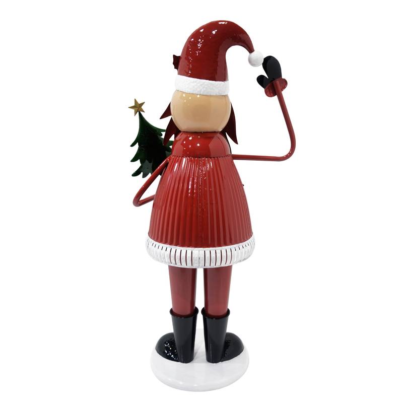 Waving Santa with Christmas Tree