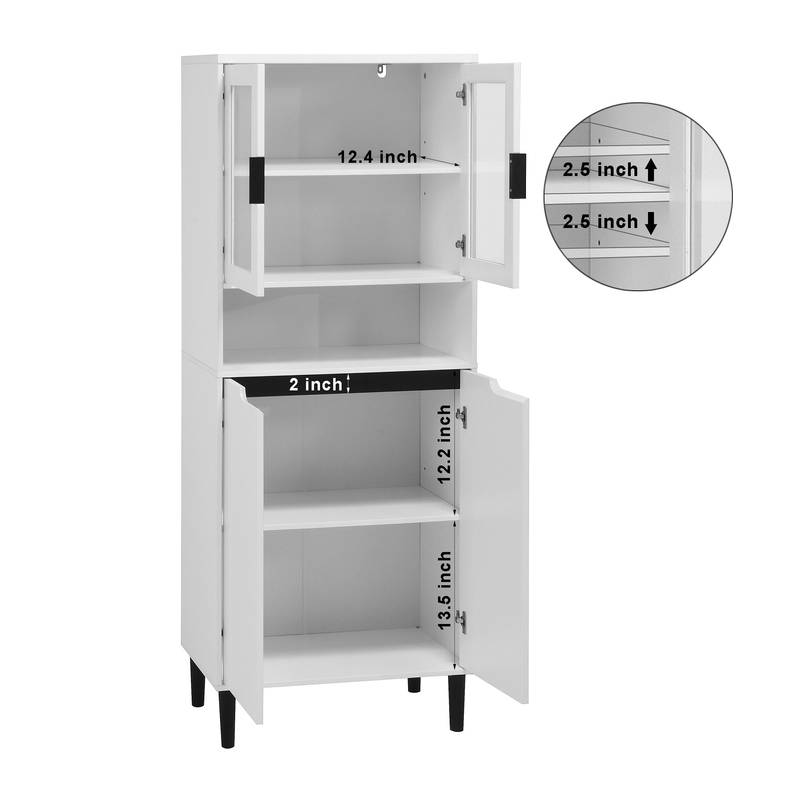 Elegant Glass-Front Storage Bookcase
