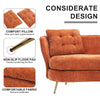 Chic Orange Loveseat with Gold Legs