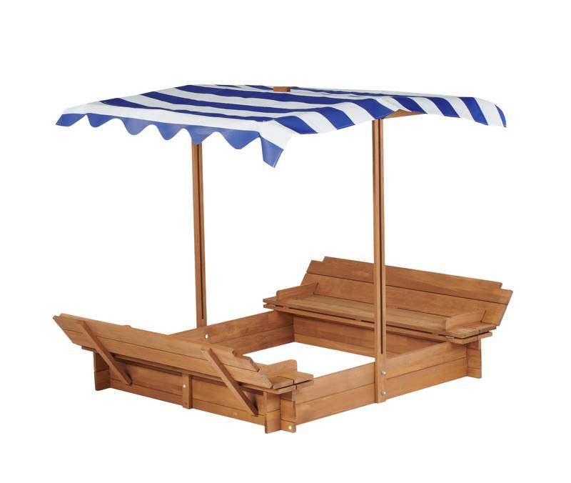 Magic Sand Playground with Adjustable Cover and Cozy Benches