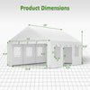 All-Weather Steel Carport Canopy with Removable Walls