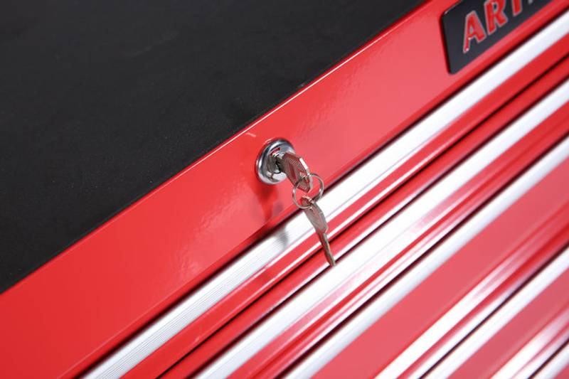 Rolling Red Tool Cart with 7 Drawers