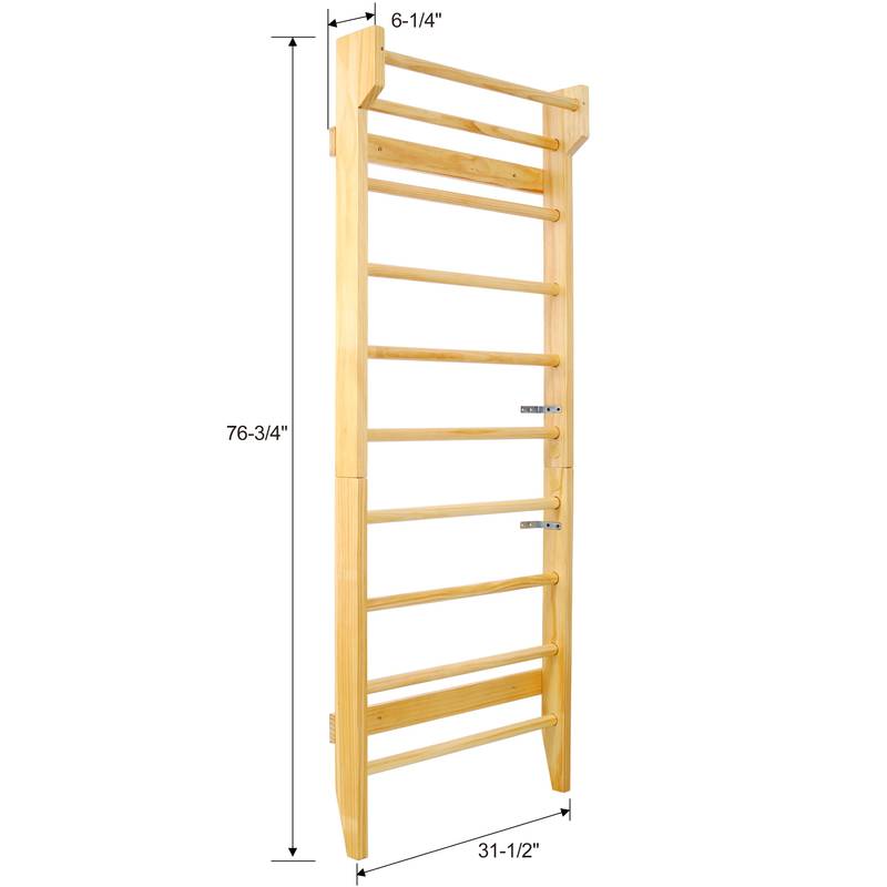 Versatile Wooden Wall Ladder for Home Workouts