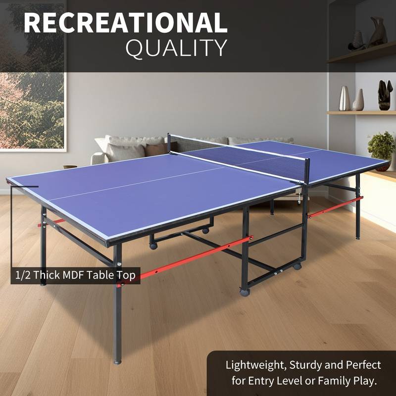 Ping Pong Pro Table Set – Foldable Fun for Indoors & Outdoors!