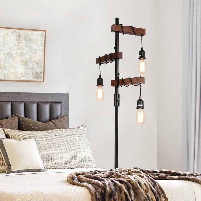 Rustic Dimmable Tree Floor Lamp