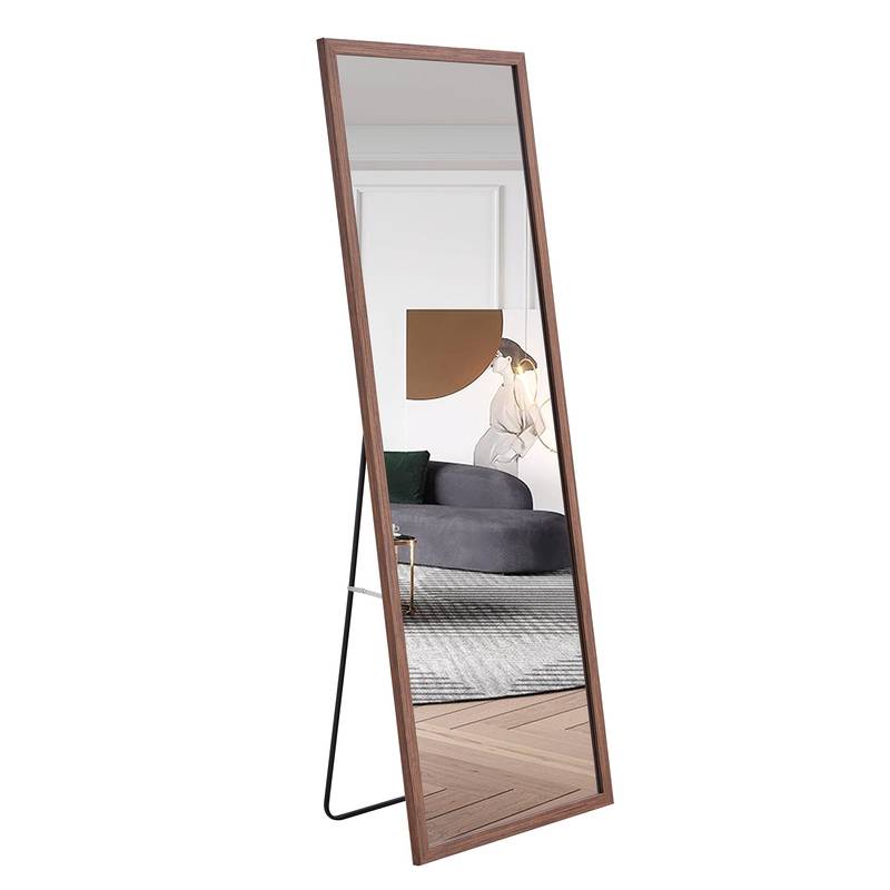 Elegant Wooden Framed Full-Length Mirror