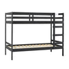 Chic Black Twin Bunk Bed in Solid Wood