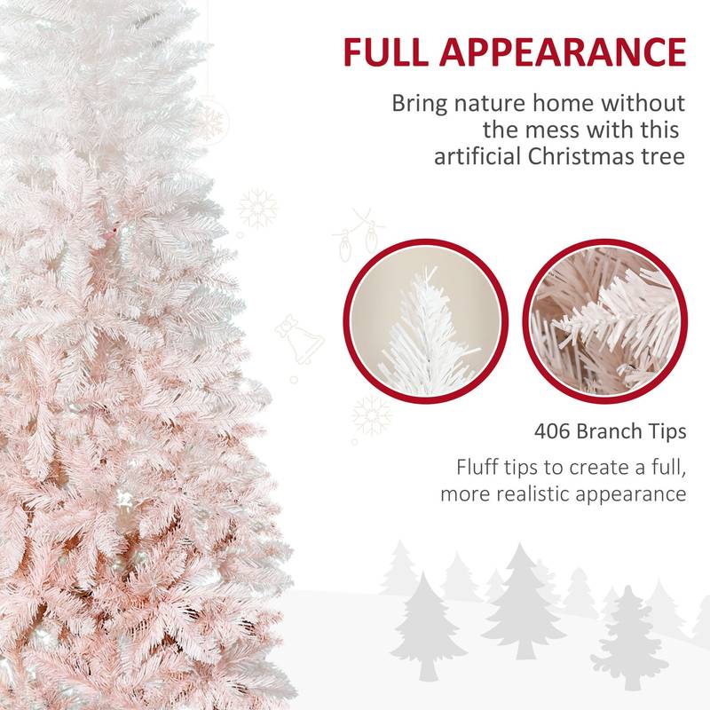 Charming Pink & White Pencil Christmas Tree