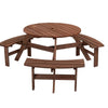 Cozy Circular Picnic Table for Six - Perfect for Your Outdoor Space!