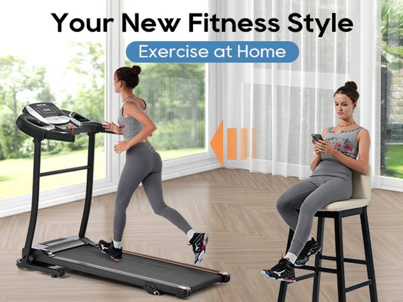 Foldable Home Treadmill with Pulse Sensor - Quiet, Compact & Powerful!