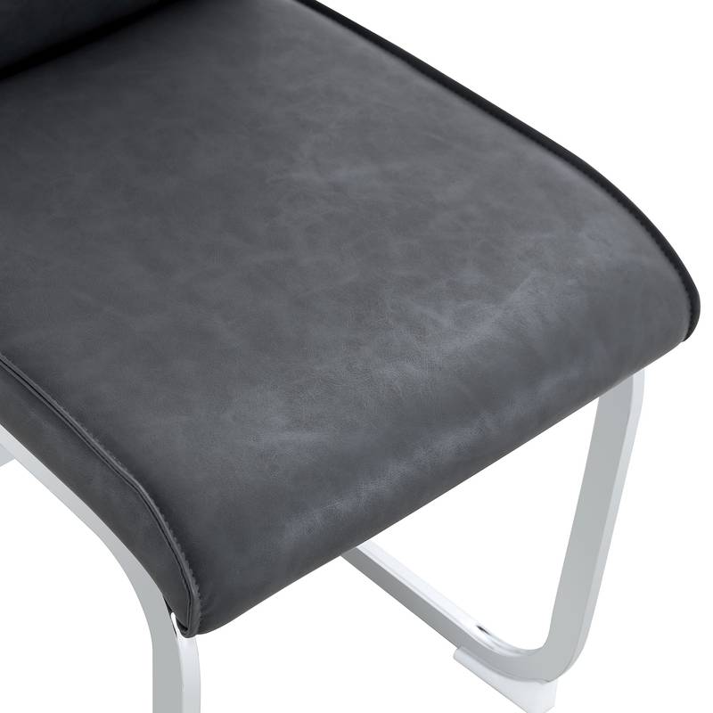 Sleek Gray Arch Dining Chairs - Set of 4