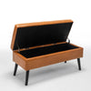 Stylish Leather Storage Bench