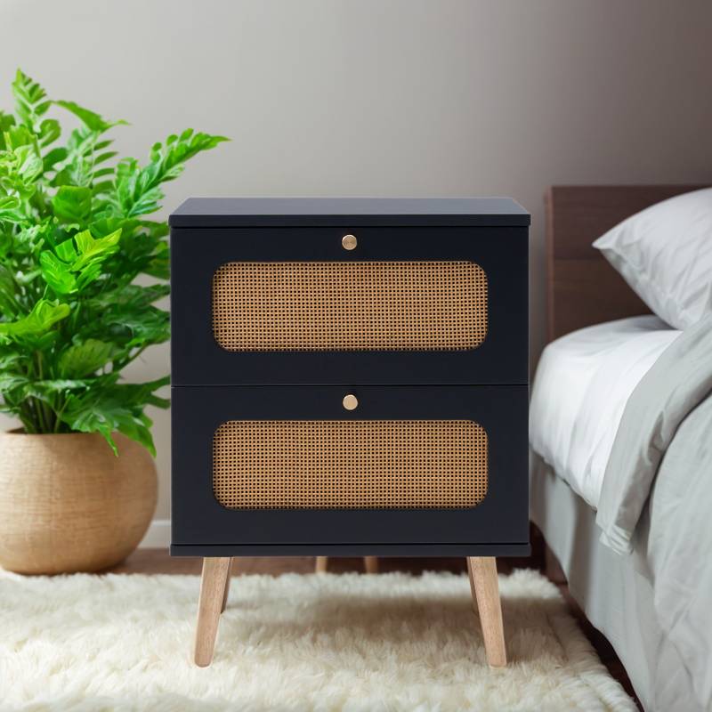 Rattan Charm Nightstand