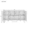 Sleek Black Modern Sideboard with Adjustable Shelves